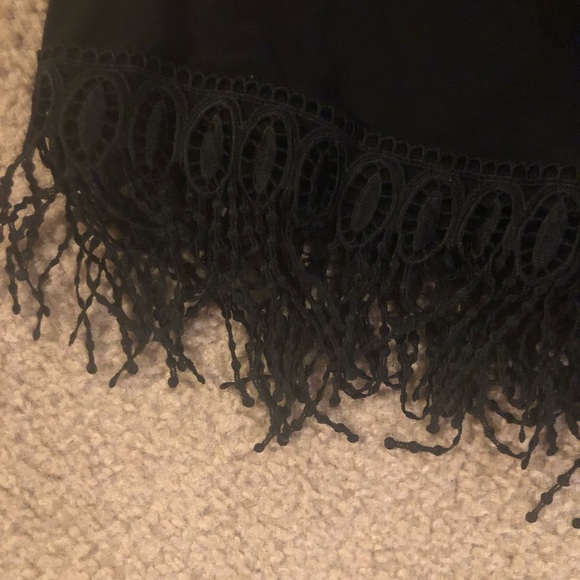 Black fringed sleeve shirt - Picture 3 of 3